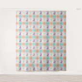 Kariertes Ostern Plaid Wandteppich (Vorderseite)