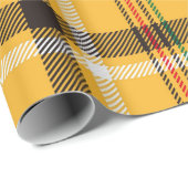 Kariertes Packpapier für Gelb und Senf Buffalo (Rolleneckpunkt)