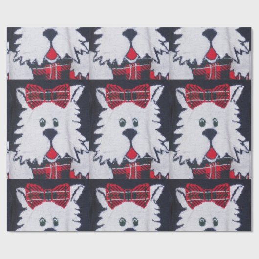 kariertes Packpapier für Scottie Scottish Terrier (Flach)