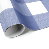 Kariertes Papier des blauen Büffels Geschenkpapier (Rolleneckpunkt)