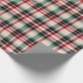 Kariertes Papier für Rot, Grün und Creme Geschenkpapier (Ecke)