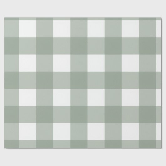 Kariertes Papier (grün/weiß) Geschenkpapier (Flach)
