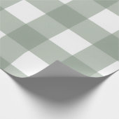 Kariertes Papier (grün/weiß) Geschenkpapier (Ecke)