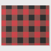 Kariertes Papier mit roten und schwarzen Umschläge Geschenkpapier (Flach)