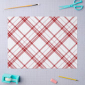 Kariertes Papiertücher in Rot und Weiß Seidenpapier (Basteln)