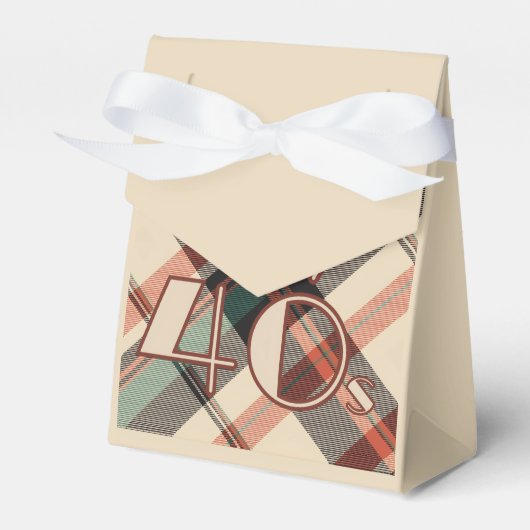 kariertes Party der 40er Jahre Geschenkschachtel (Vorderseite)