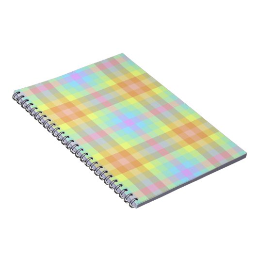 Kariertes Pastel-Rainbow-Notebook Notizblock (Rechte Seite)