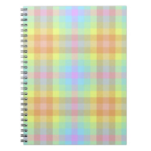 Kariertes Pastel-Rainbow-Notebook Notizblock