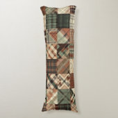 Kariertes Patchwork Cosy Seitenschläferkissen (Vorderseite Vertikal)