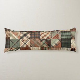 Kariertes Patchwork-Kissenüberzug Seitenschläferkissen