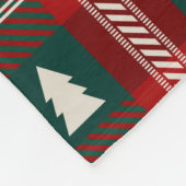 Kariertes Patchwork Weihnachtsbaummuster Fleecedecke (Ecke)