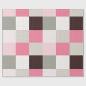 Kariertes Patchworkmuster Geschenkpapier (Flach)