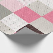Kariertes Patchworkmuster Geschenkpapier (Ecke)