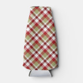 KARIERTES PATTERIUM FÜR ROTE GREEN WHITE CHRISTMAS FLASCHENKÜHLER (Vorderseite)