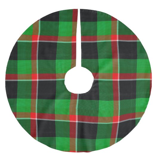 KARIERTES PATTERIUM FÜR ROTE GREEN WHITE CHRISTMAS POLYESTER WEIHNACHTSBAUMDECKE (Vorderseite)