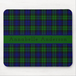 Kariertes Personalisieren von Black Watch Tartan Mousepad