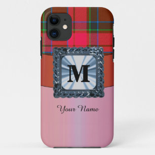Kariertes personalisiertes Monogramm Case-Mate iPhone Hülle