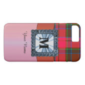 Kariertes personalisiertes Monogramm Case-Mate iPhone Hülle (Rückseite (Horizontal))