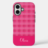 Kariertes Pink Case-Mate iPhone Hülle (Rückseite)