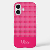 Kariertes Pink Case-Mate iPhone Hülle (Rückseite)