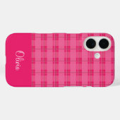 Kariertes Pink Case-Mate iPhone Hülle (Rückseite (Horizontal))