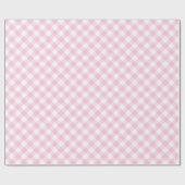 Kariertes Pink-Gingham-Muster Geschenkpapier (Flach)