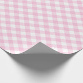 Kariertes Pink-Gingham-Muster Geschenkpapier (Ecke)