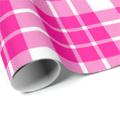 Kariertes Pink und Weiß| Großes Muster | Geschenkpapier (Rolleneckpunkt)