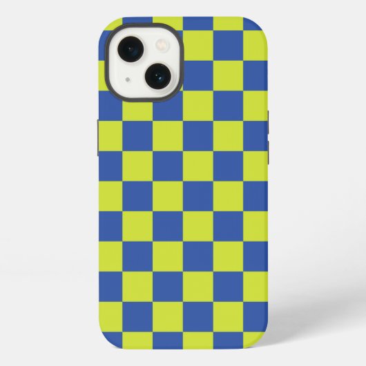 kariertes Polizeimuster iPhone Hülle (Rückseite)