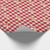 Kariertes Poutine Geschenkpapier (Ecke)