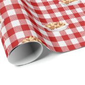 Kariertes Poutine Geschenkpapier (Rolleneckpunkt)
