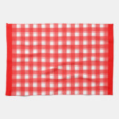 Kariertes Prüfmuster für das rote, weiße Retro-Mus Geschirrtuch (Horizontal)