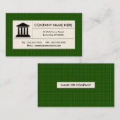 kariertes Recht Visitenkarte (Vorne/Hinten)