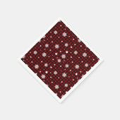 Kariertes Red Black Buffalo Schneeflocke Winterwei Serviette (Ecke)