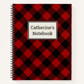Kariertes Red Buffalo Notebook Notizblock (Vorderseite)
