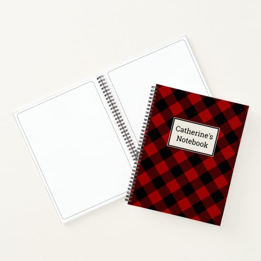 Kariertes Red Buffalo Notebook Notizblock (Innenseite)