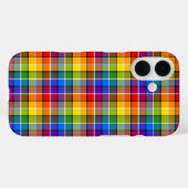 Kariertes Regenbogen-Muster Case-Mate iPhone Hülle (Rückseite (Horizontal))