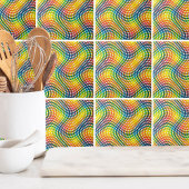 Kariertes Regenbogen-Muster Fliese