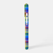 Kariertes Regenbogen-Muster iPhone 16 Hülle (Linke Seite)