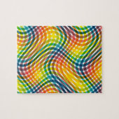Kariertes Regenbogen-Muster Puzzle (Horizontal)