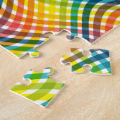 Kariertes Regenbogen-Muster Puzzle (Seite)