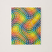 Kariertes Regenbogen-Muster Puzzle (Vertikal)