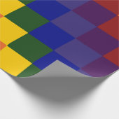 Kariertes Regenbogen-Packpapier Geschenkpapier (Ecke)