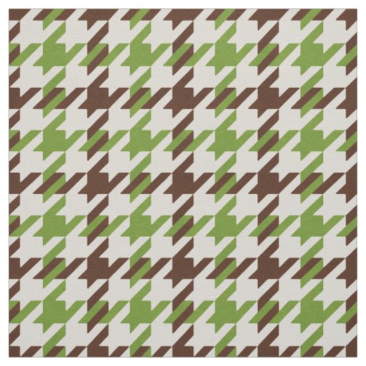 kariertes Retro-braunes und grünes Hahnentrittmust Stoff (Muster)