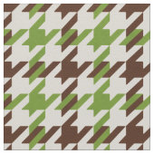 kariertes Retro-braunes und grünes Hahnentrittmust Stoff (Nahaufnahme)