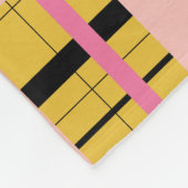 Kariertes Retro-Muster in Gelb Fleecedecke (Ecke)