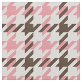 kariertes Retro-Rosa-Hahnentrittmuster Stoff (Nahaufnahme)