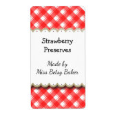 Kariertes Rezept oder Seifenetiketten mit kundensp (Vorne)