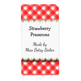 Kariertes Rezept oder Seifenetiketten mit kundensp