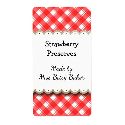 Kariertes Rezept oder Seifenetiketten mit kundensp (Vorne)